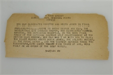 1924 US Amateur Champion George Von Elm Original Wire Photo at Merion Golf Club
