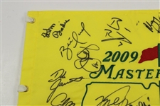 Michael Jordan, Gretzky & Sports Legends Signed 2009 Masters Flag JSA #YY19728