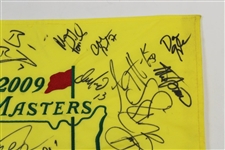 Michael Jordan, Gretzky & Sports Legends Signed 2009 Masters Flag JSA #YY19728