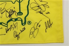 Michael Jordan, Gretzky & Sports Legends Signed 2009 Masters Flag JSA #YY19728