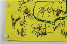 Michael Jordan, Gretzky & Sports Legends Signed 2009 Masters Flag JSA #YY19728