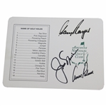 Palmer, Nicklaus & Player Big 3 Signed Augusta National Golf Club Scorecard JSA ALOA