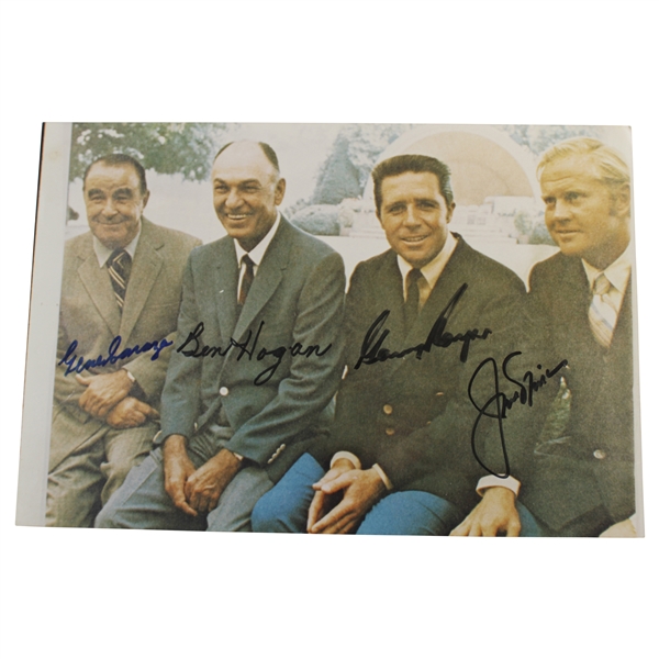 Grand Slam Hogan, Sarazen, Player & Nicklaus Signed Photo JSA ALOA