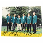 Masters Intl. Champs Seve, Langer, Lyle, Woosnam Olazabal & Faldo Signed Photo JSA ALOA