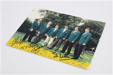 Masters Intl. Champs Seve, Langer, Lyle, Woosnam Olazabal & Faldo Signed Photo JSA ALOA