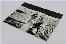 Astronaut Alan Shepard Signed B&W Moon Surface Photo with Golf Club JSA #YY19727