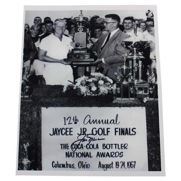Jack Nicklaus Signed 1957 National Jaycee Tournament Photo JSA ALOA