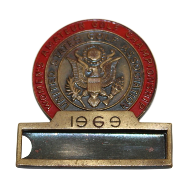 1969 Women’s USGA Women’s Amateur Golf Contestant Badge Catherine Lacoste Las Colinas CC