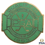 1953 PGA Championship at Birmingham CC Contestant Badge - Walter Burkemo Winner