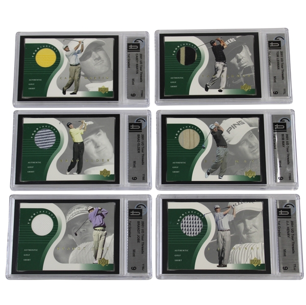 Six (6) 2001 UP GAI 9 Global Thread Cards - Henry, Elder, Martin, May,Lehman & Jobe