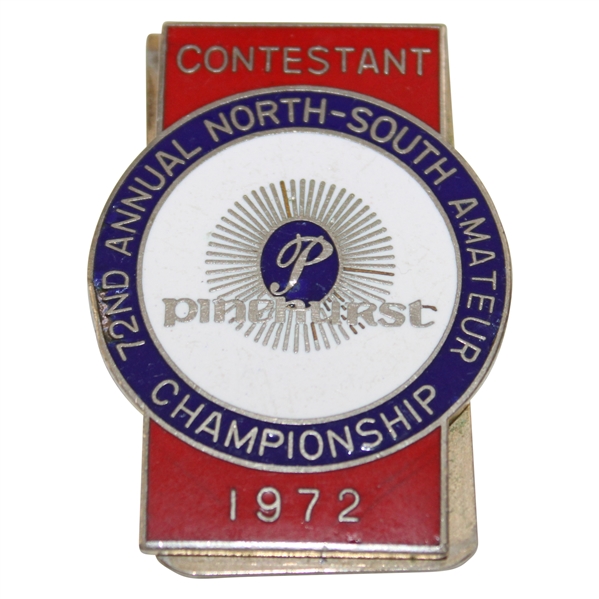 Champion Danny Edwards 1972 North & South Amateur Championship Contestant Badge/Clip