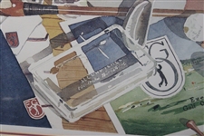 Ltd Ed #1/1700 EGO-Pro-Am Tournament Lithograph Signed by Artist B. Turner - Framed