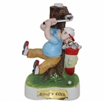 Bings 40th Golfer Wrapped Around Tree Whiskey Decanter - Missing Stopper