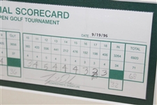Tiger Woods Signed Actual Match Used 1st Rd 1996 BC Open Scorecard - 4th Pro Start JSA #BB77878