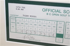 Tiger Woods Signed Actual Match Used 1st Rd 1996 BC Open Scorecard - 4th Pro Start JSA #BB77878