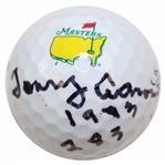 Tommy Aaron Signed Masters Logo Golf Ball with Year Won & Score JSA ALOA
