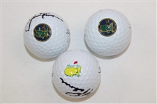 Big 3' Palmer, Nicklaus & Player Signed Masters & Berckmans Logo Golf Balls JSA ALOA
