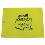 Bob Goalby Signed 2011 Masters Embroidered Flag with 68 JSA ALOA