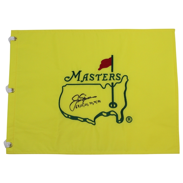 Jack Nicklaus Signed Undated Masters Embroidered Flag with Years Won JSA ALOA
