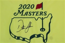 Dustin Johnson Signed 2020 Masters Embroidered Flag JSA #BB22442