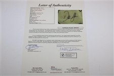 Dustin Johnson Signed 2020 Masters Embroidered Flag JSA #BB22442