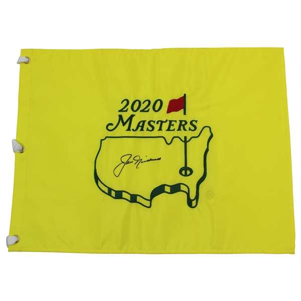 Jack Nicklaus Signed 2020 Masters Embroidered Flag JSA ALOA