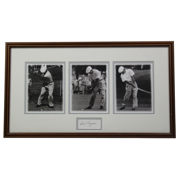 Ben Hogan Signed Swing Sequence Photos Framed PSA #AN06410