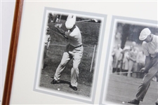 Ben Hogan Signed Swing Sequence Photos Framed PSA #AN06410