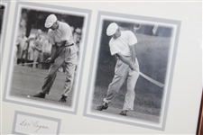 Ben Hogan Signed Swing Sequence Photos Framed PSA #AN06410
