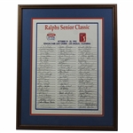 1992 Ralphs Senior Classic Field Signed Poster Framed JSA ALOA