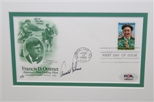 Arnold Palmer Signed Envelope With Photo Of Him At St. Andrews PSA #AM60537