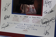 Jack Nicklaus, Tom Watson & 7 Others Signed Three Tour Challenge Poster PSA #AN06442