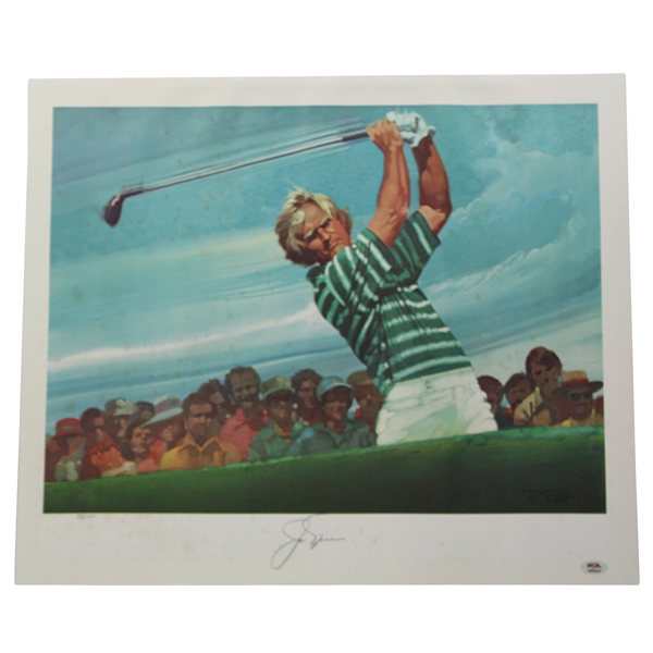 Jack Nicklaus Signed Post Swing Artist Bob Peak Living Legends Print #88/1000 PSA #AM60524