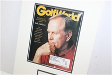 Jack Nicklaus Signed Cut Signature Magazine Display Poster PSA #AM60535