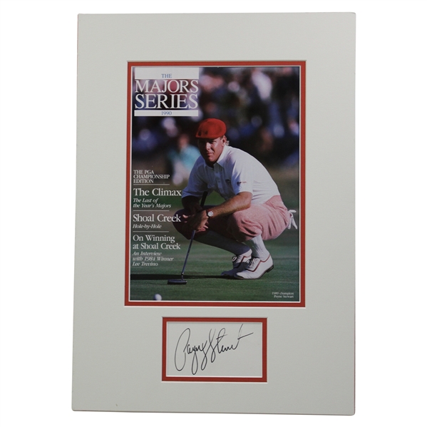 Payne Stewart Signed Cut Signature Magazine Display Poster PSA #AN06401