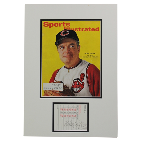 Bob Hope Signed Cut Signature Magazine Display Poster PSA #AN06408