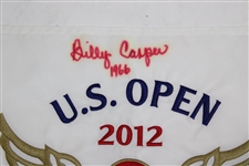 Billy Casper Signed 2012 US Open at The Olympic Club Embroidered Flag PSA# AM53671