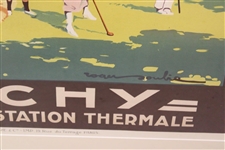 Circa 1928 Vichy La Grande Station Thermale Golf Railway Original Poster by Roger Soubie
