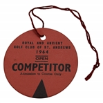 1964 Open Championship At St. Andrews Competitor Badge #183