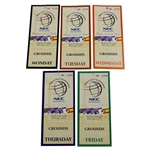 Eleven (11) 1999 World Golf Championship Tickets - Monday-Sunday - Tiger Win