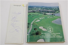 Nicklaus, Langer, Faldo & Zoeller Signed 1987 PGA Pairing Sheet w/Program & Ticket JSA ALOA