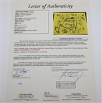 Michael Jordan, Gretzky & Sports Legends Signed 2009 Masters Flag JSA #YY19728