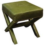 Augusta National GC Berckman's Place Masters Ltd Ed Emerald Leather Ottoman