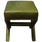 Augusta National GC Berckman's Place Masters Ltd Ed Emerald Leather Ottoman