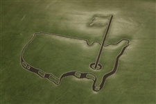 Augusta National GC Berckman's Place Masters Ltd Ed Emerald Leather Ottoman