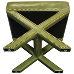 Augusta National GC Berckman's Place Masters Ltd Ed Emerald Leather Ottoman