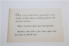 1897-1947 'Fifty Years of Brae Burn' Club History Book