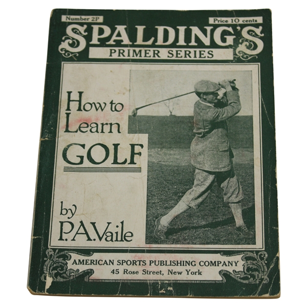 1920 Spaldings Primer Series How To Learn Golf By P.A. Vaile