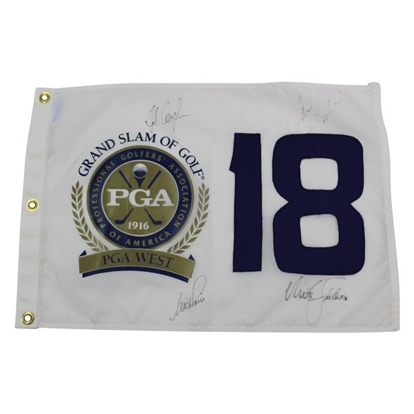 Couples, Kite, Price & Faldo Signed PGA Grand Slam of Golf at PGA West Flag JSA ALOA