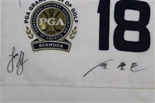 Cabrera, Cink, Glover & Yang Signed PGA Grand Slam of Golf at Bermuda Flag JSA ALOA
